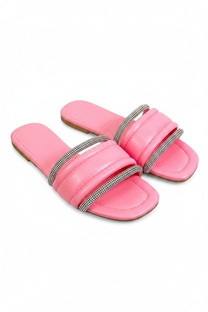 Crystal Chic Sliders Pink