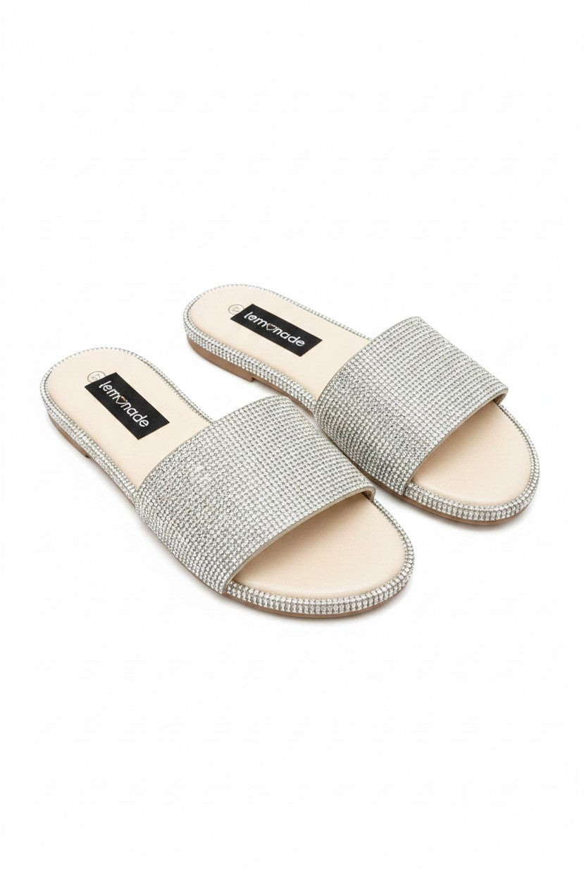 Crystal Cinderella Sliders Nude