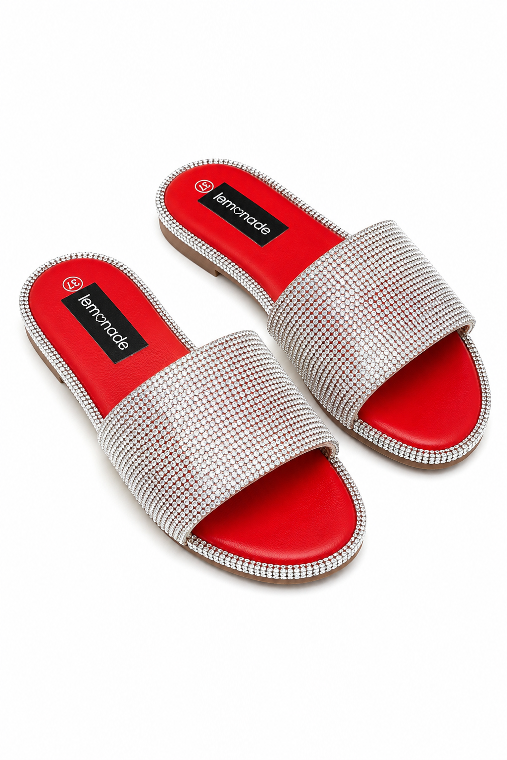 Crystal Cinderella Sliders Red