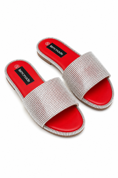 Crystal Cinderella Sliders Red