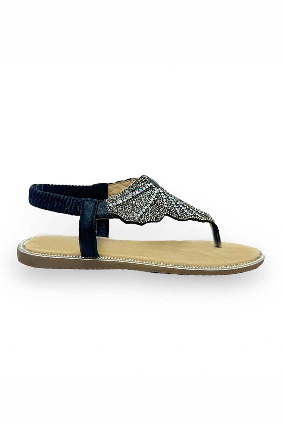 Crystal Couture Butterfly Sandals Black