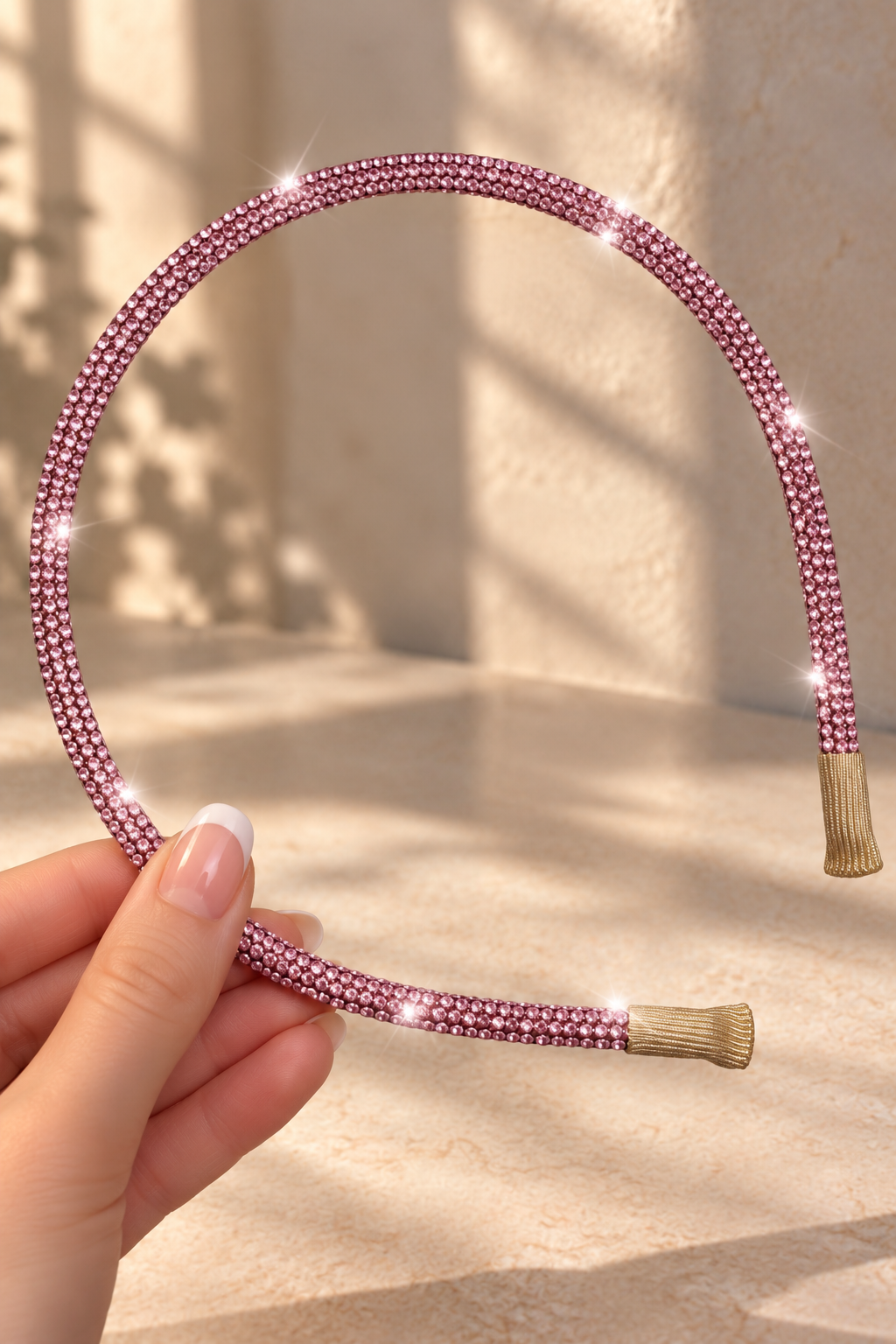 Crystal Dazzle Headband Pink