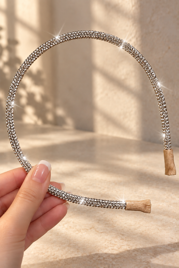 Crystal Dazzle Headband Silver