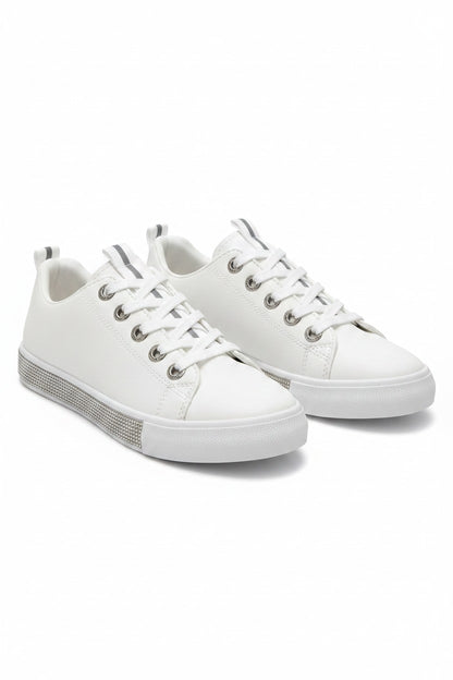 Crystal Deluxe Trim Trainers Silver