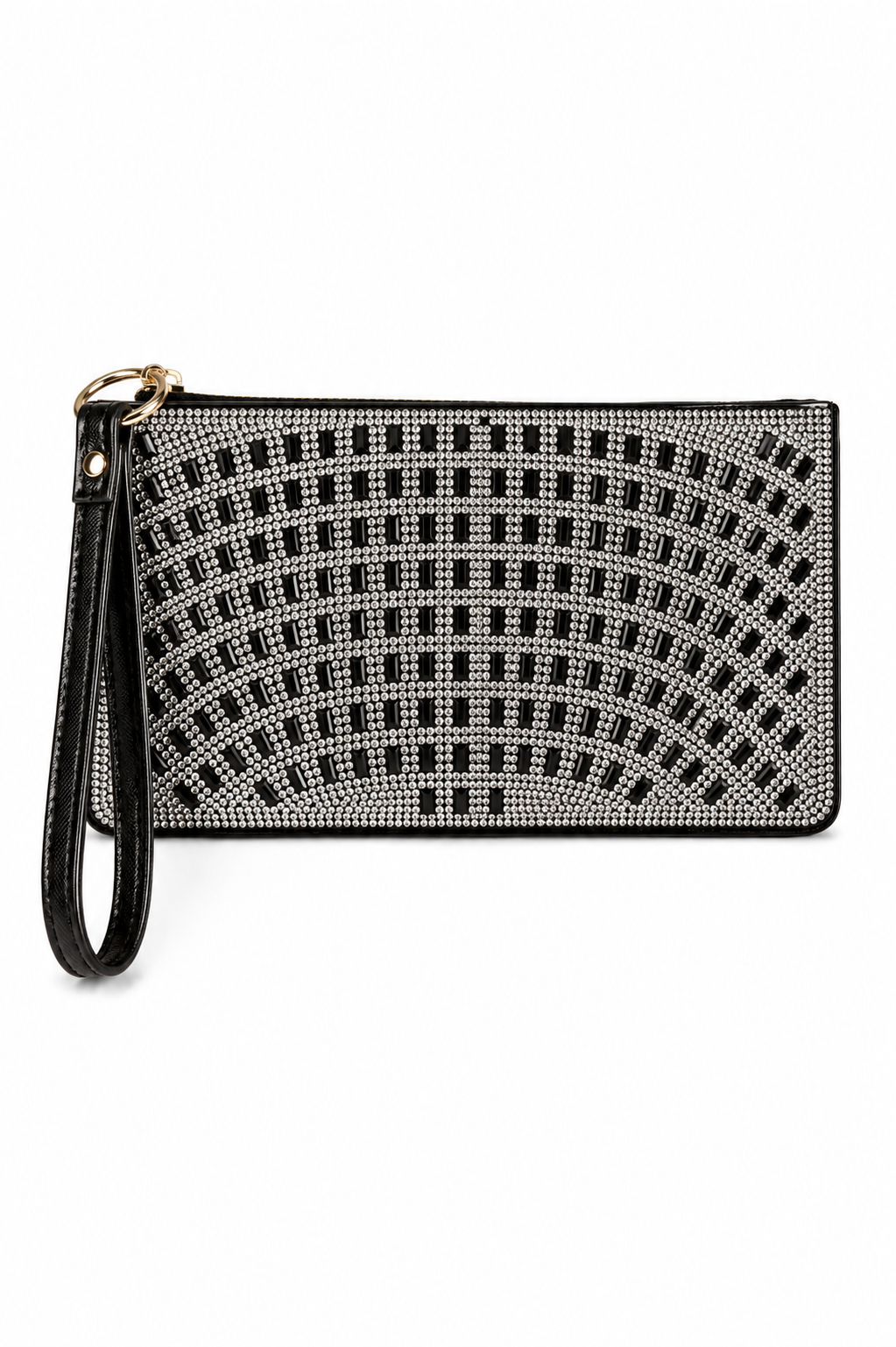 Crystal Disco Ball Clutch Purse Black