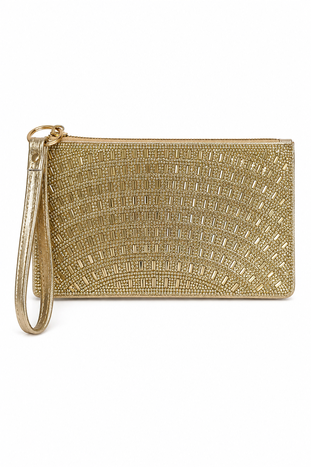 Crystal Disco Ball Clutch Purse Gold