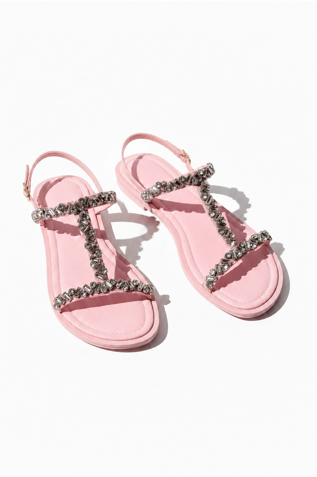 Crystal Enchanted Daydream T-Bar Sandals Pink