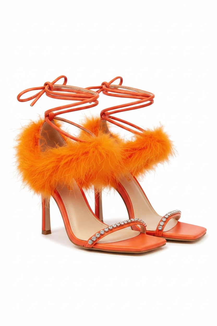Crystal Euphoria Orange Heels