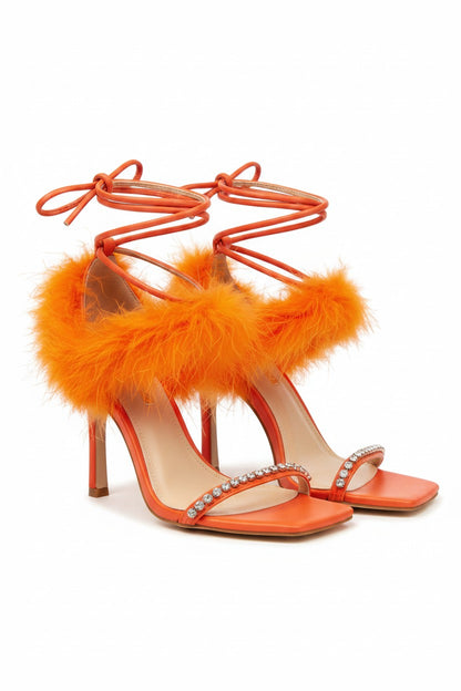 Crystal Euphoria Orange Heels