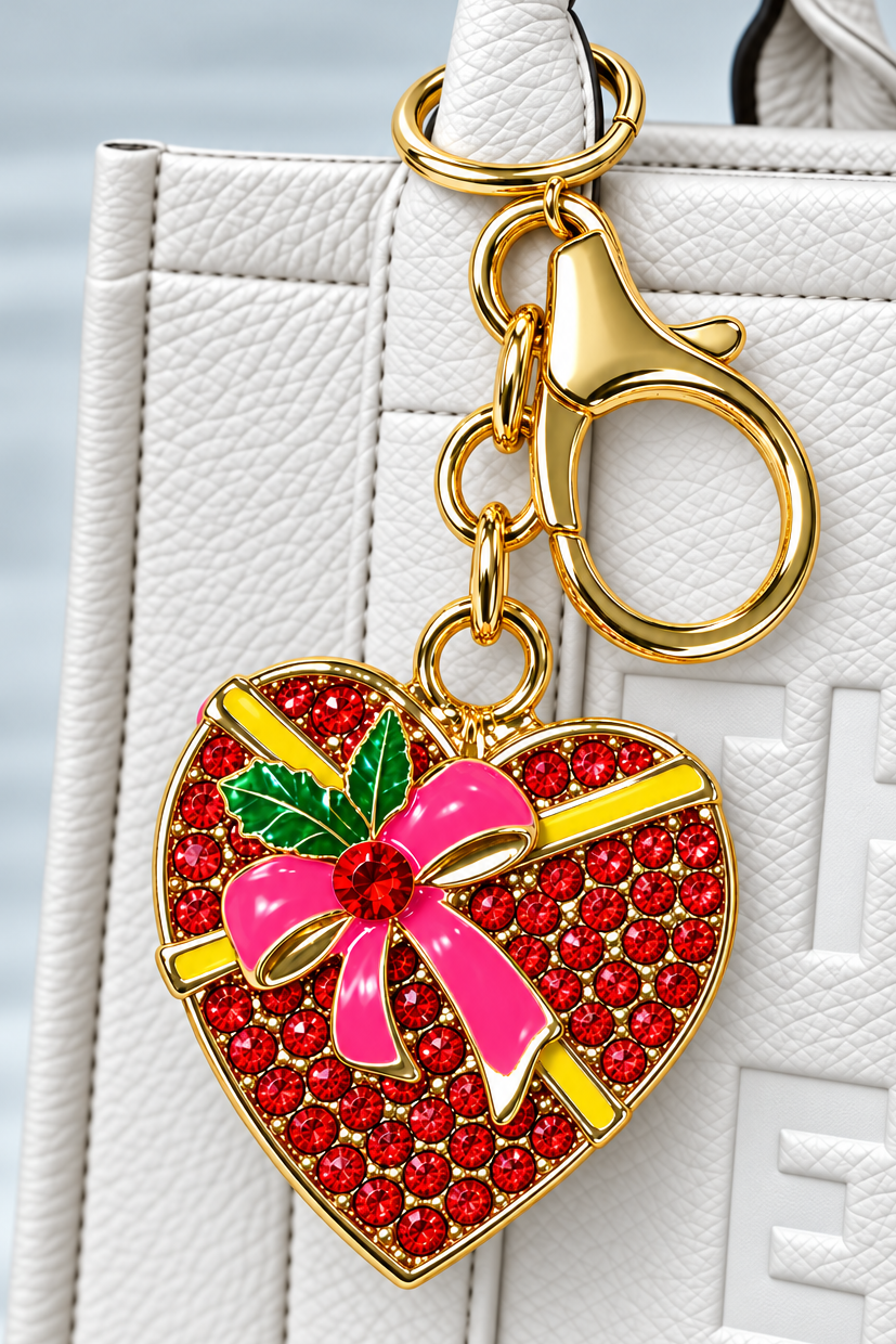 Crystal "I Give You My Heart" Keyring