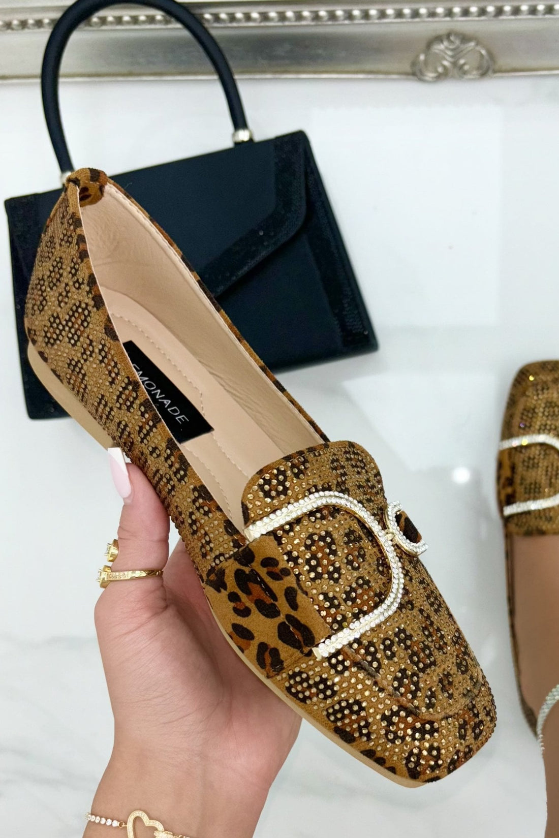 Crystal Imperial Suede Loafers Limited Edition Leopard, with emphasis on faux Suede
