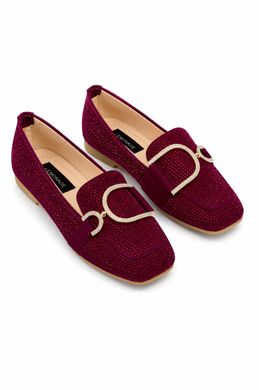 Crystal Imperial Suede Loafers Limited Edition Burgundy