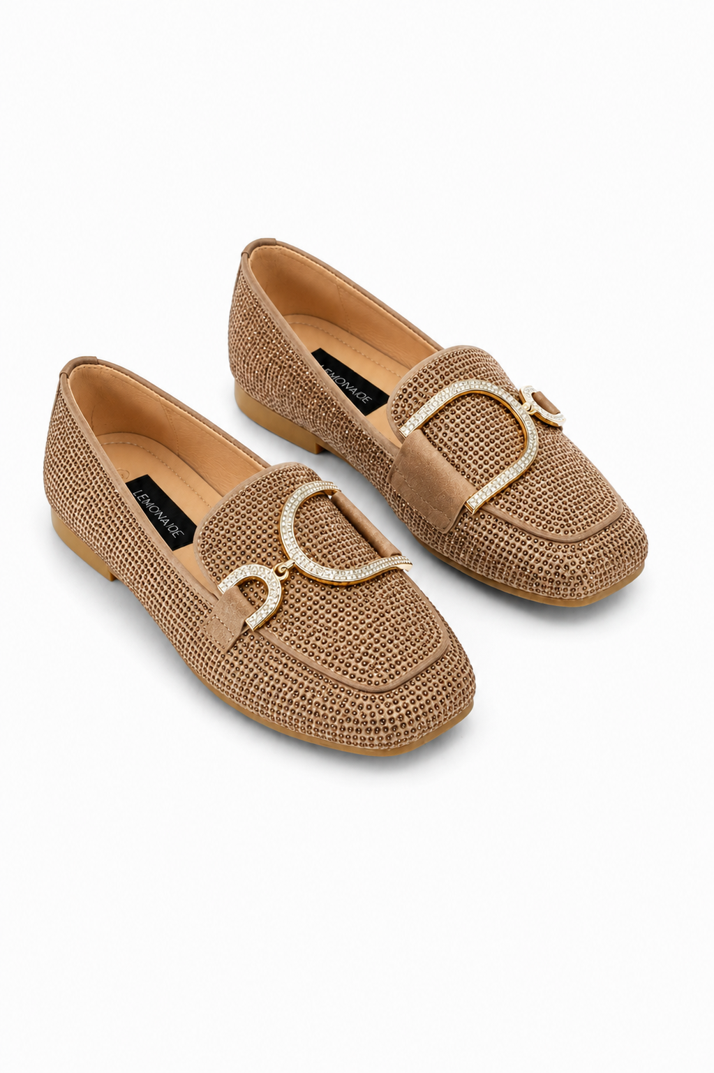 Crystal Imperial Suede Loafers Mocha