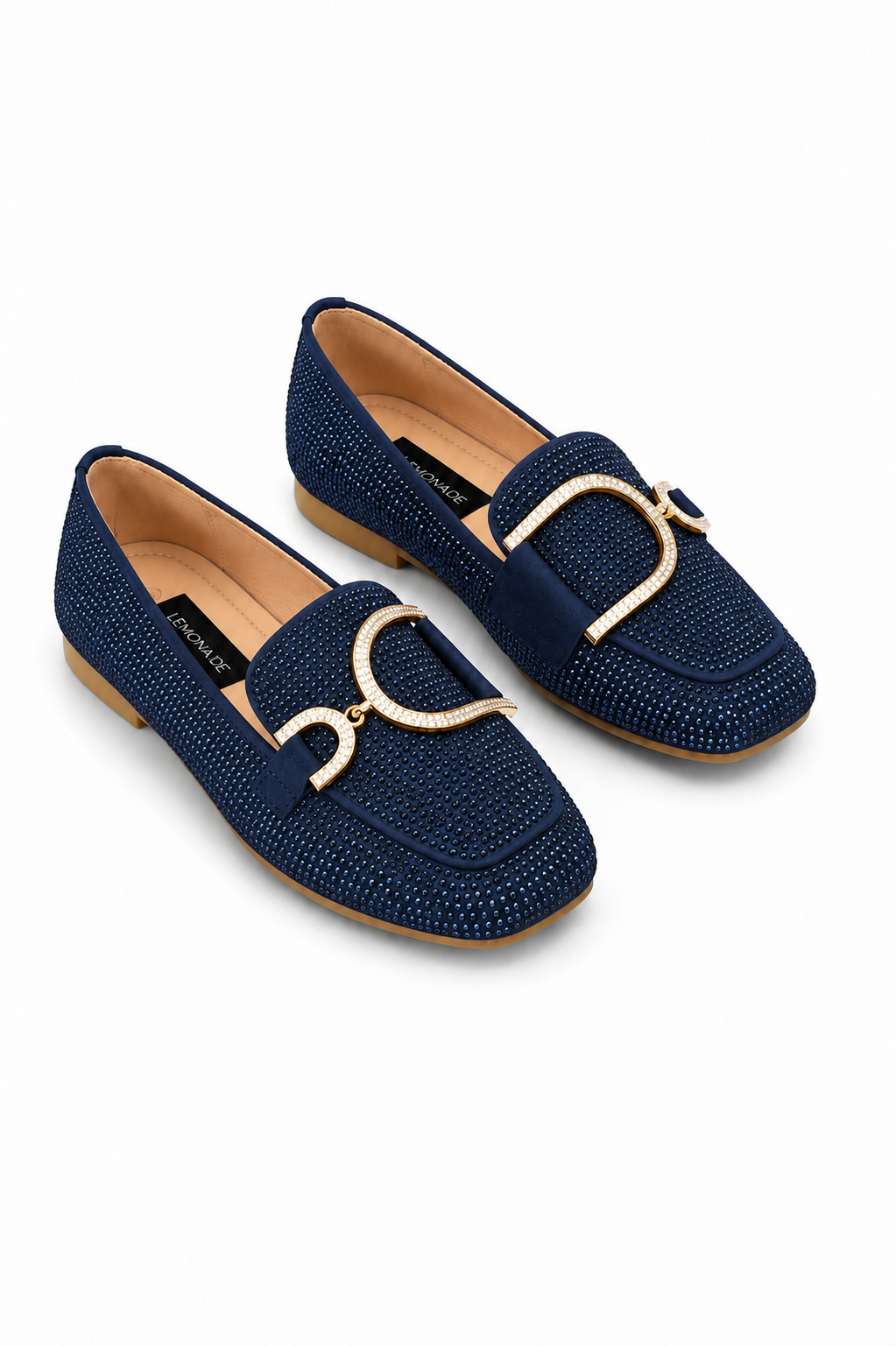 Crystal Imperial Suede Loafers Navy