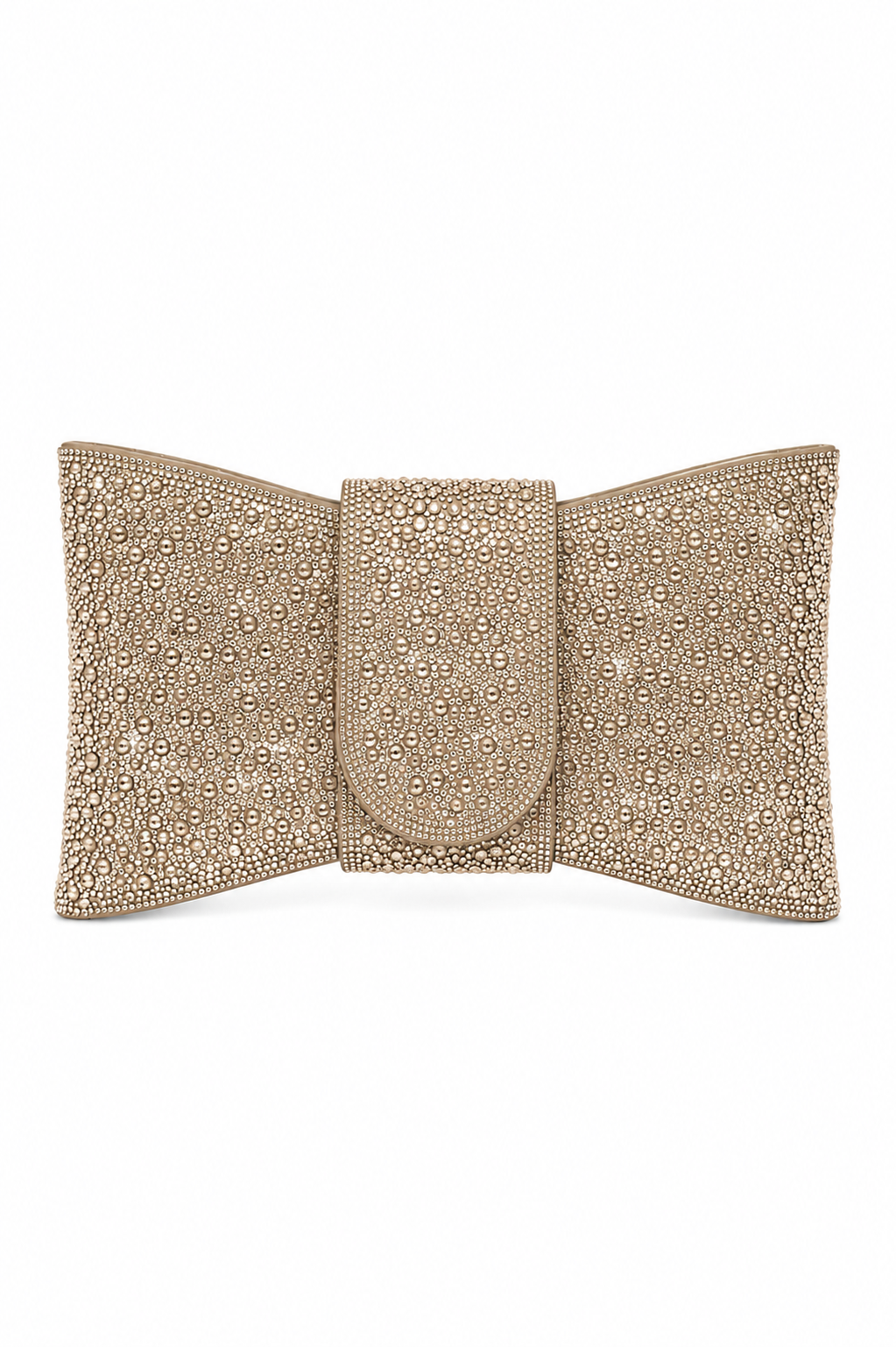 Crystal Luxe Bow Clutch Bag Gold