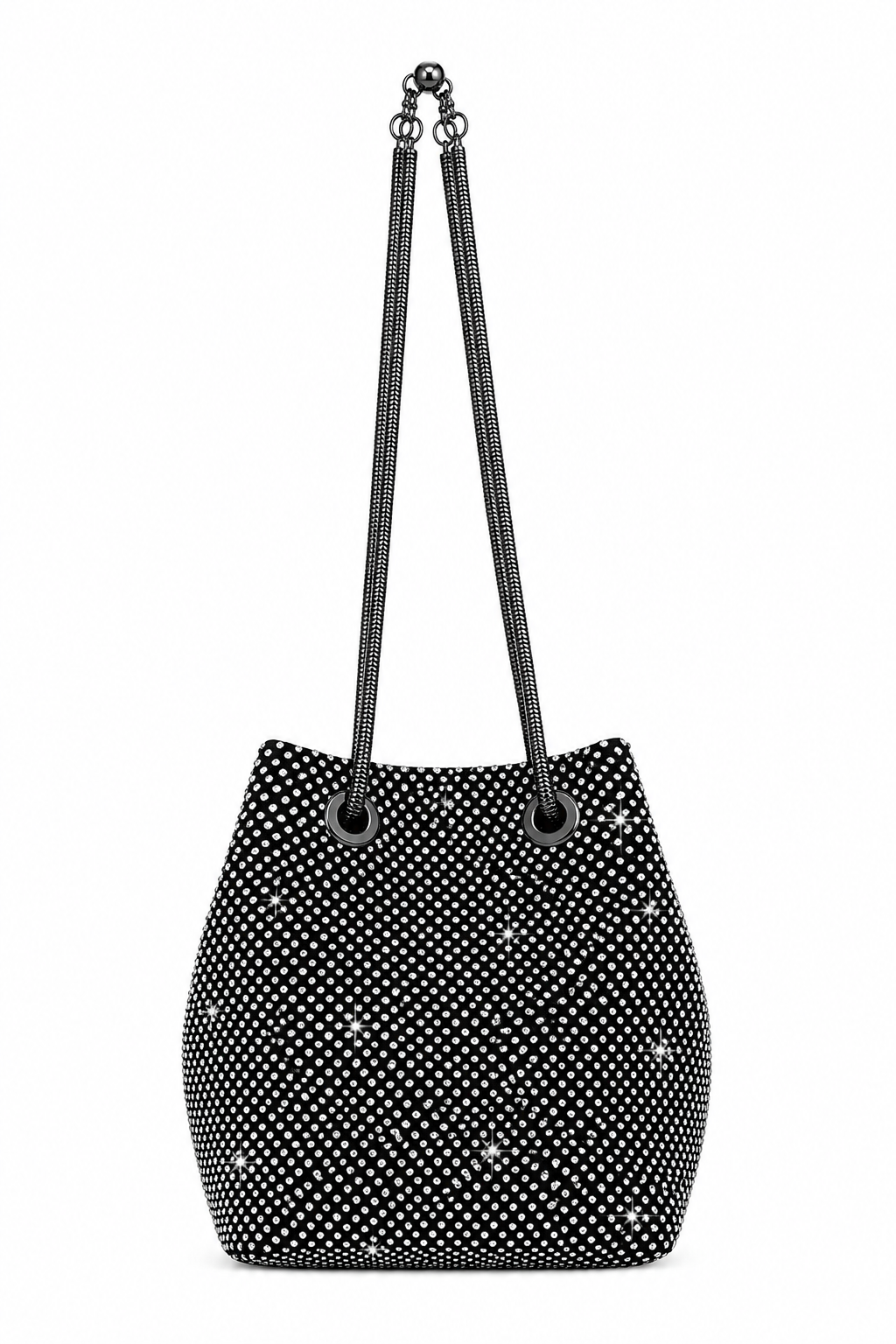 Crystal Mini Slouch Bag Black