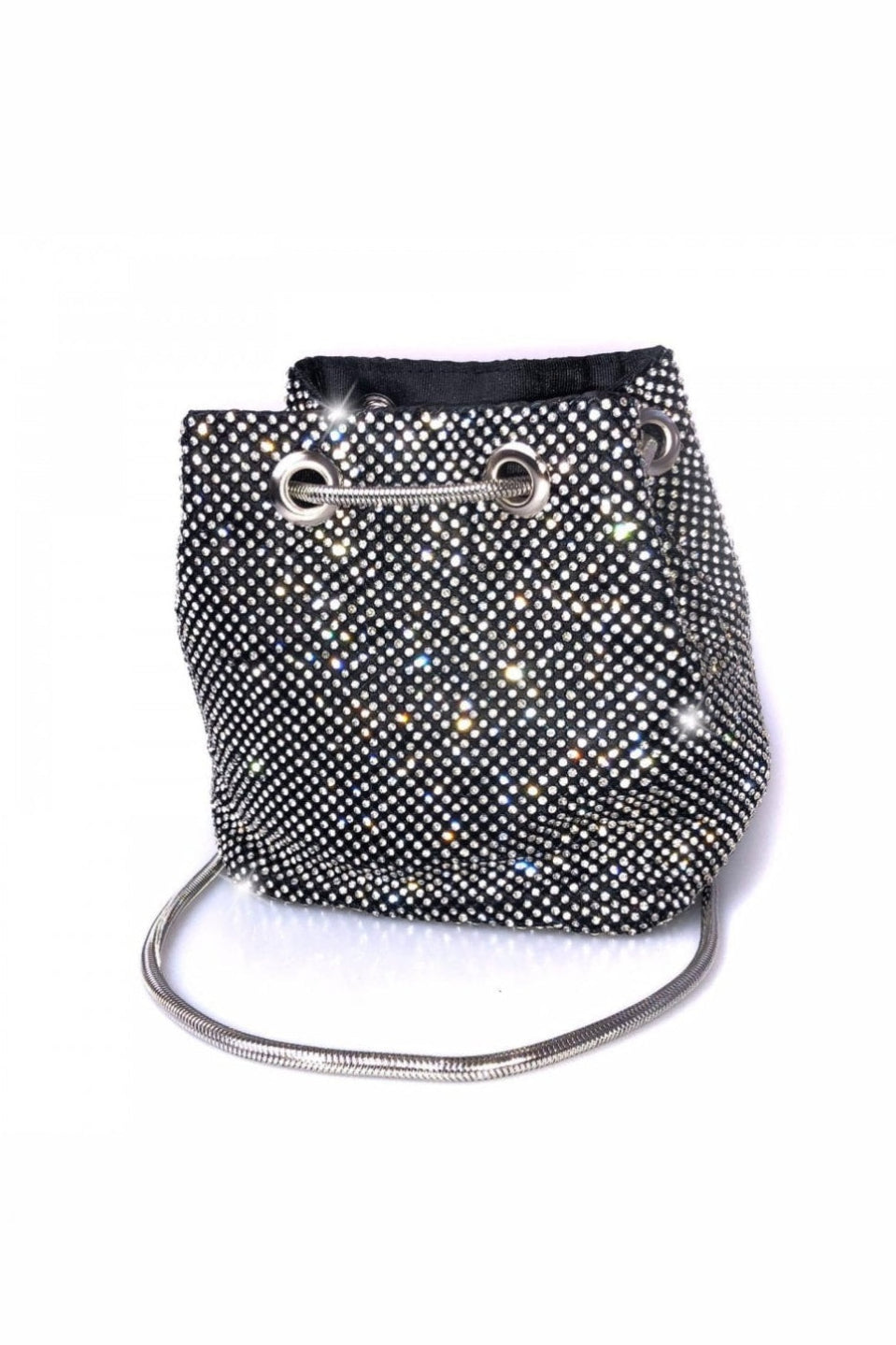 Crystal Mini Slouch Bag Black