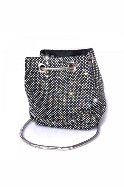 Crystal Mini Slouch Bag Black