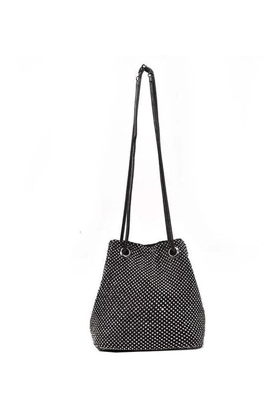 Crystal Mini Slouch Bag Black