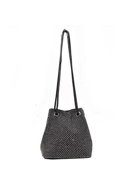 Crystal Mini Slouch Bag Black