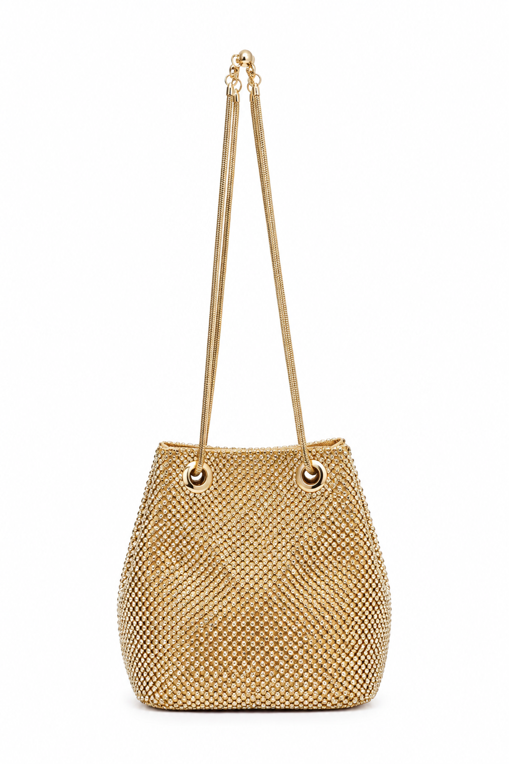 Crystal Mini Slouch Bag Gold