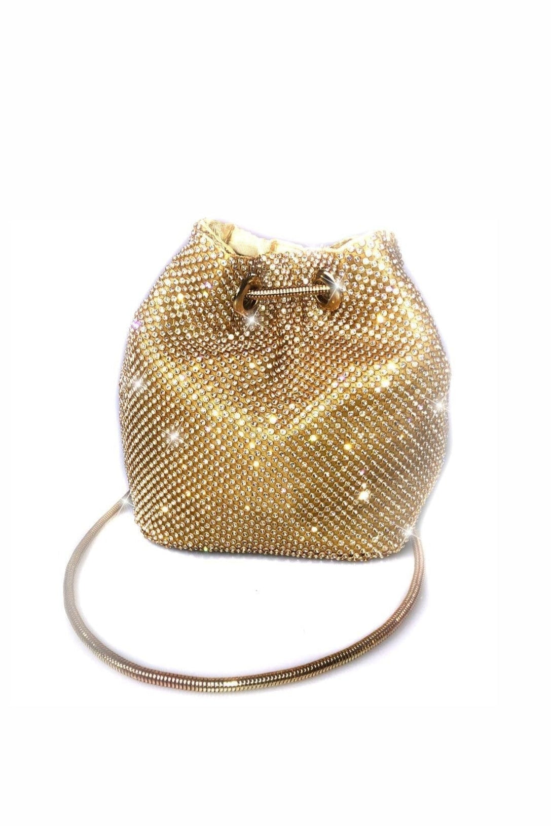 Crystal Mini Slouch Bag Gold