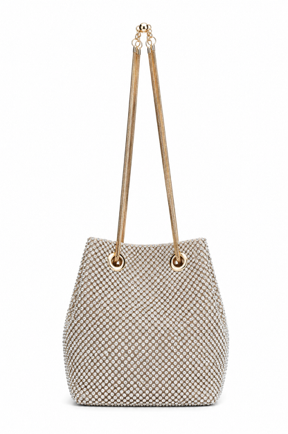 Crystal Mini Slouch Bag Rose Gold