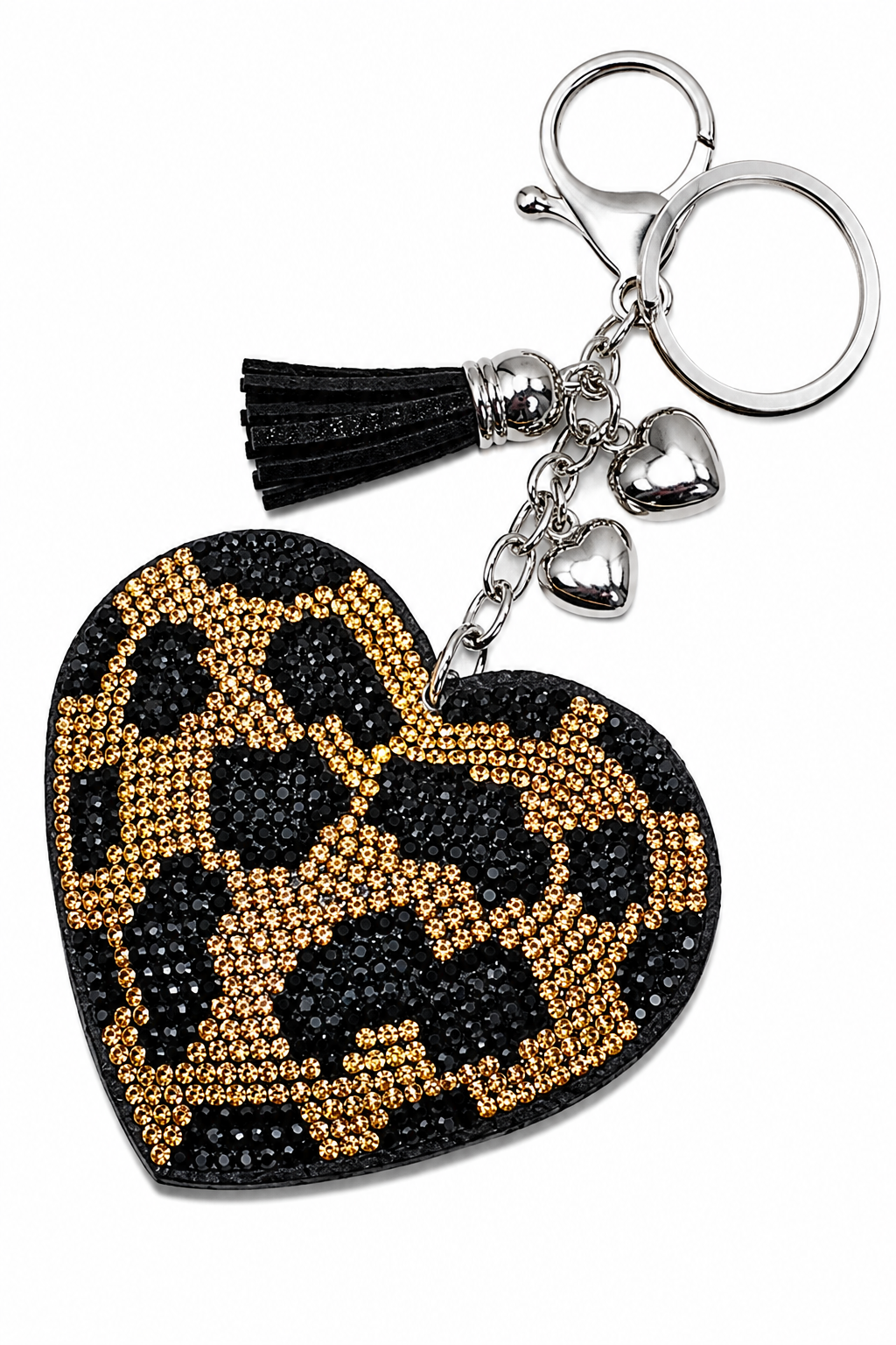 Crystal Padded Heart Keyring