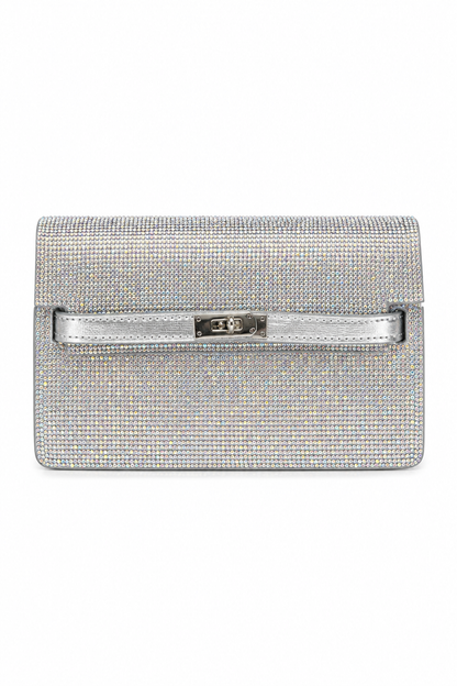 Crystal Rhinestone Chain Strap Evening Clutch Bag Multi