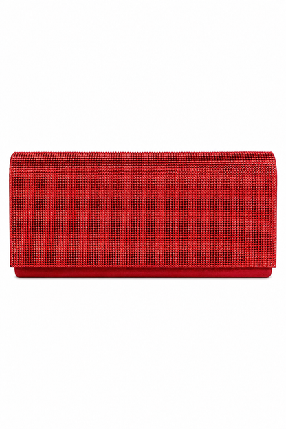 Crystal Sparkle Clutch Bag Red