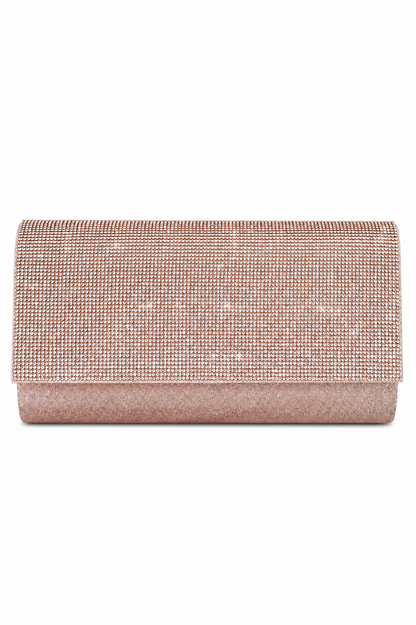 Crystal Sparkle Clutch Bag Rose Gold