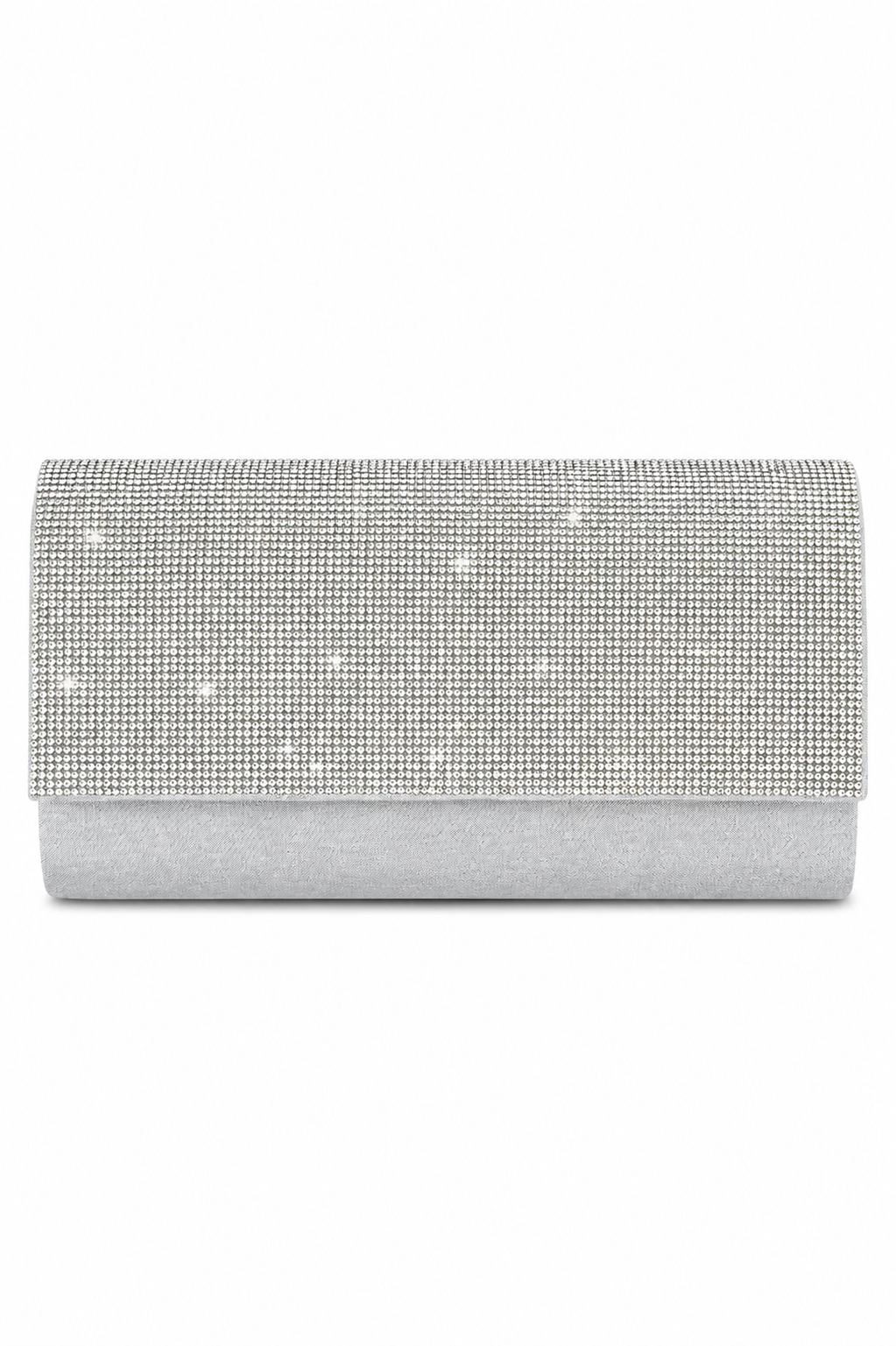 Crystal Sparkle Clutch Bag Silver