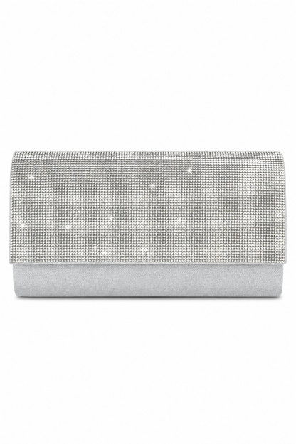 Crystal Sparkle Clutch Bag Silver
