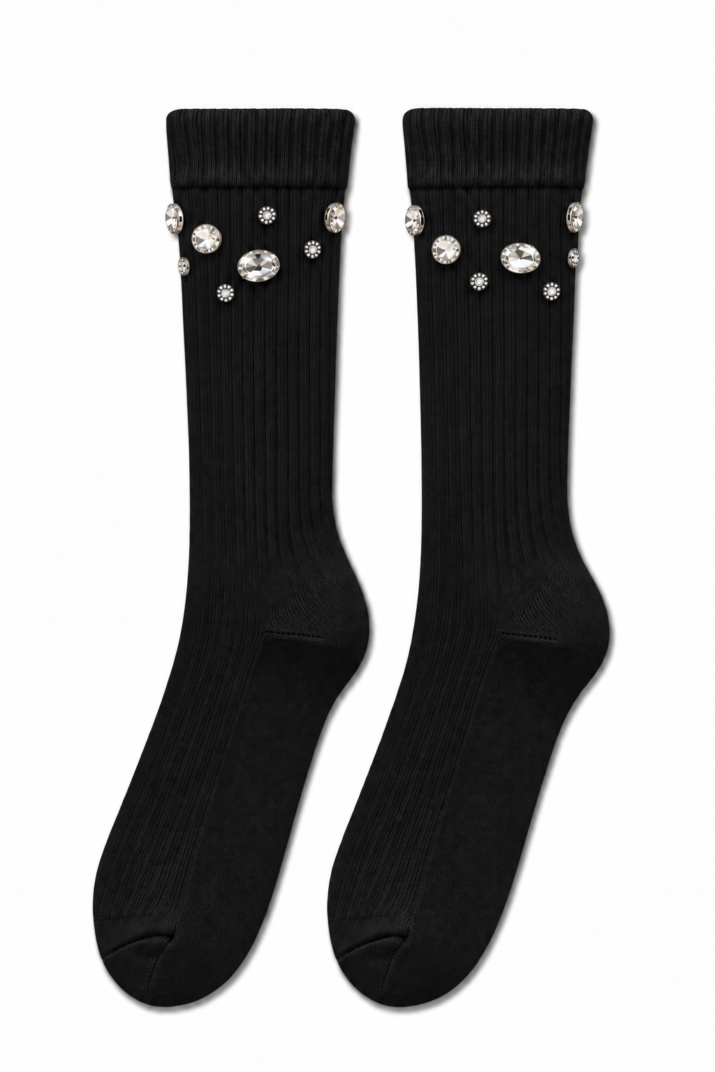 Crystal Sparkly Obsession Socks Black