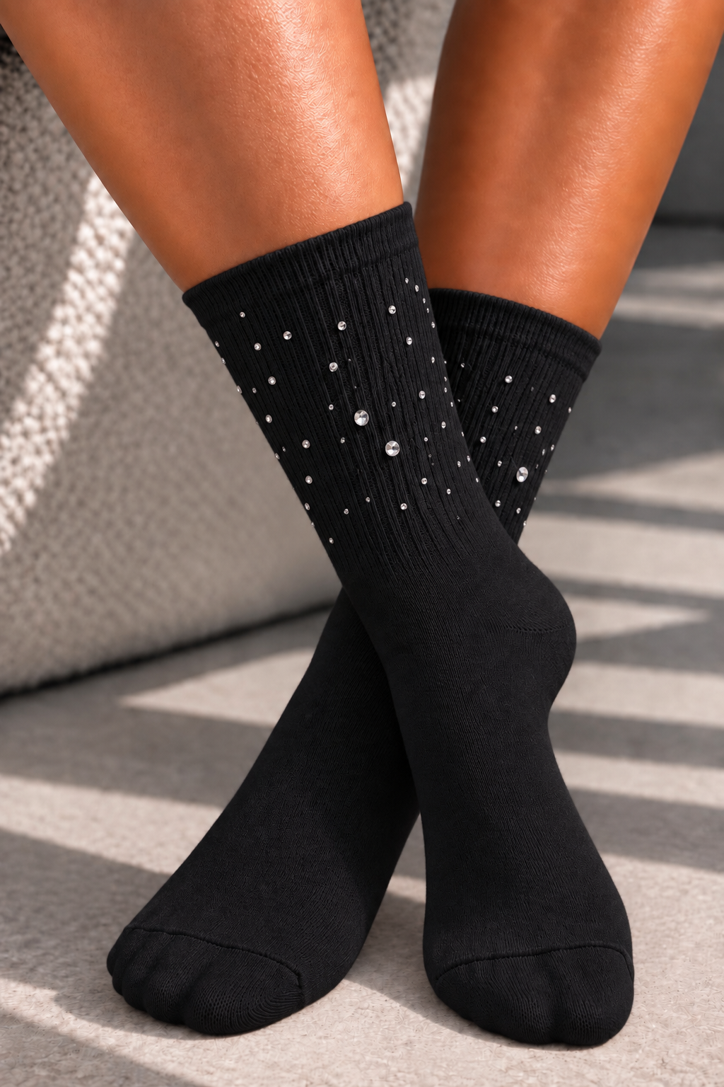 Crystal Sprinkle Socks Black