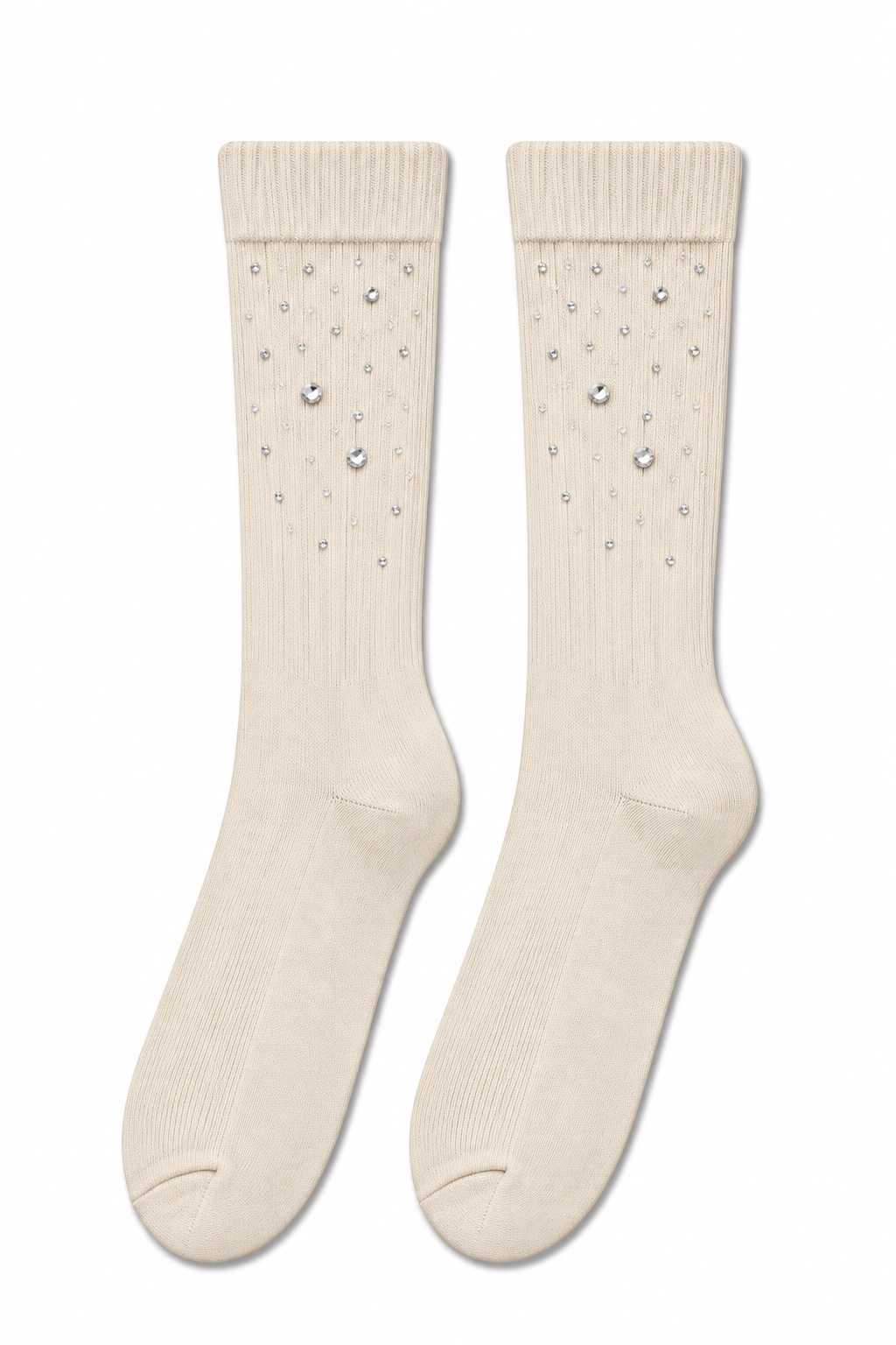 Crystal Sprinkle Socks Cream