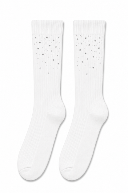Crystal Sprinkle Socks White