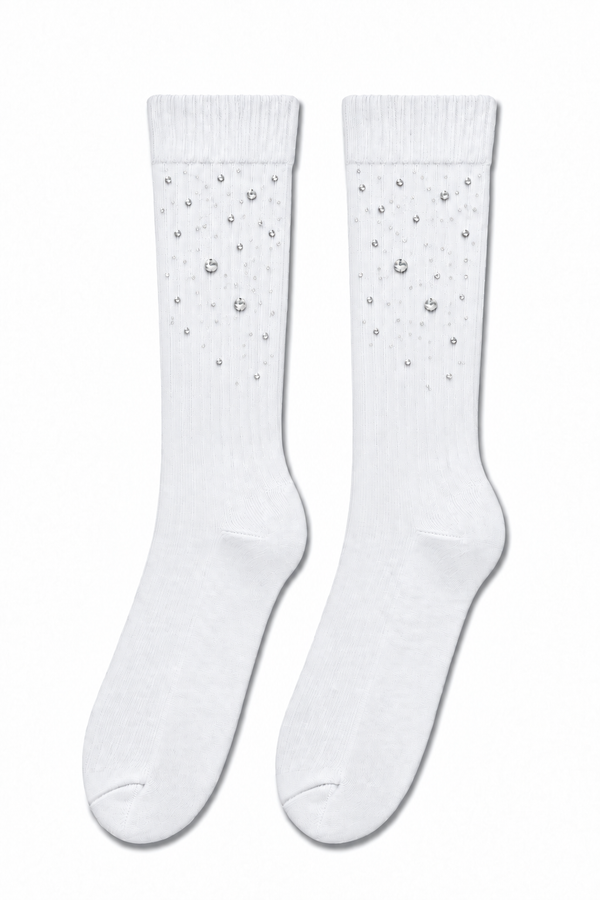 Crystal Sprinkle Socks White