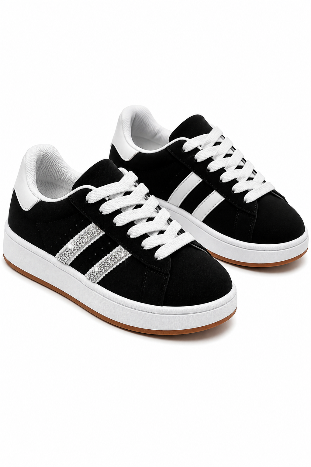 Crystal Stripe Trainers Limited Edition Black