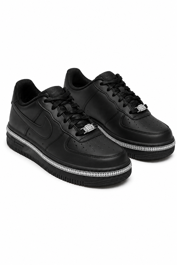 Crystal Trim Sporty Trainers Black