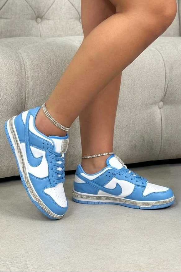 Crystal Trim Sporty Trainers Slimline Edition Blue