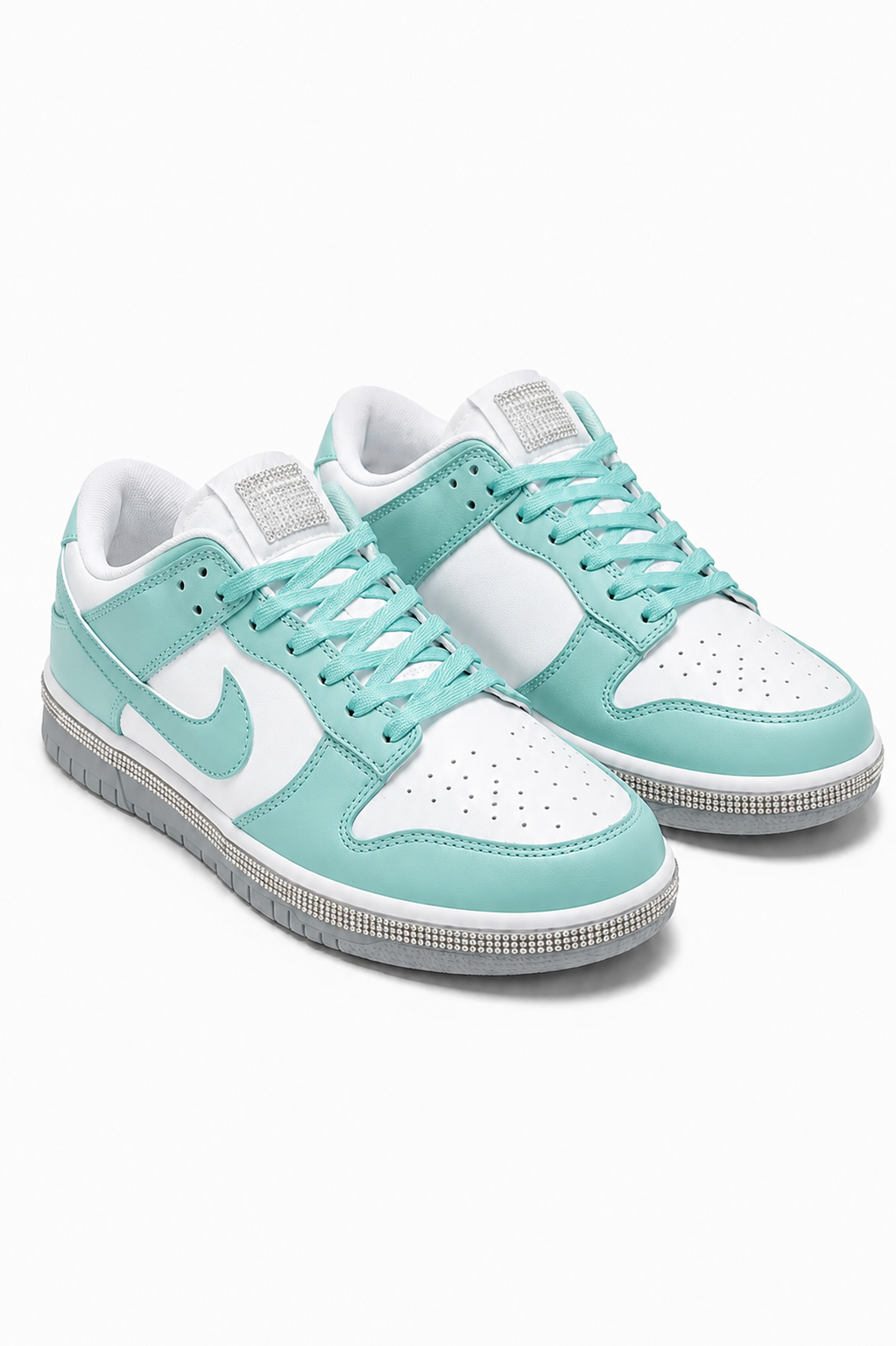 Crystal Trim Sporty Trainers Slimline Edition Green