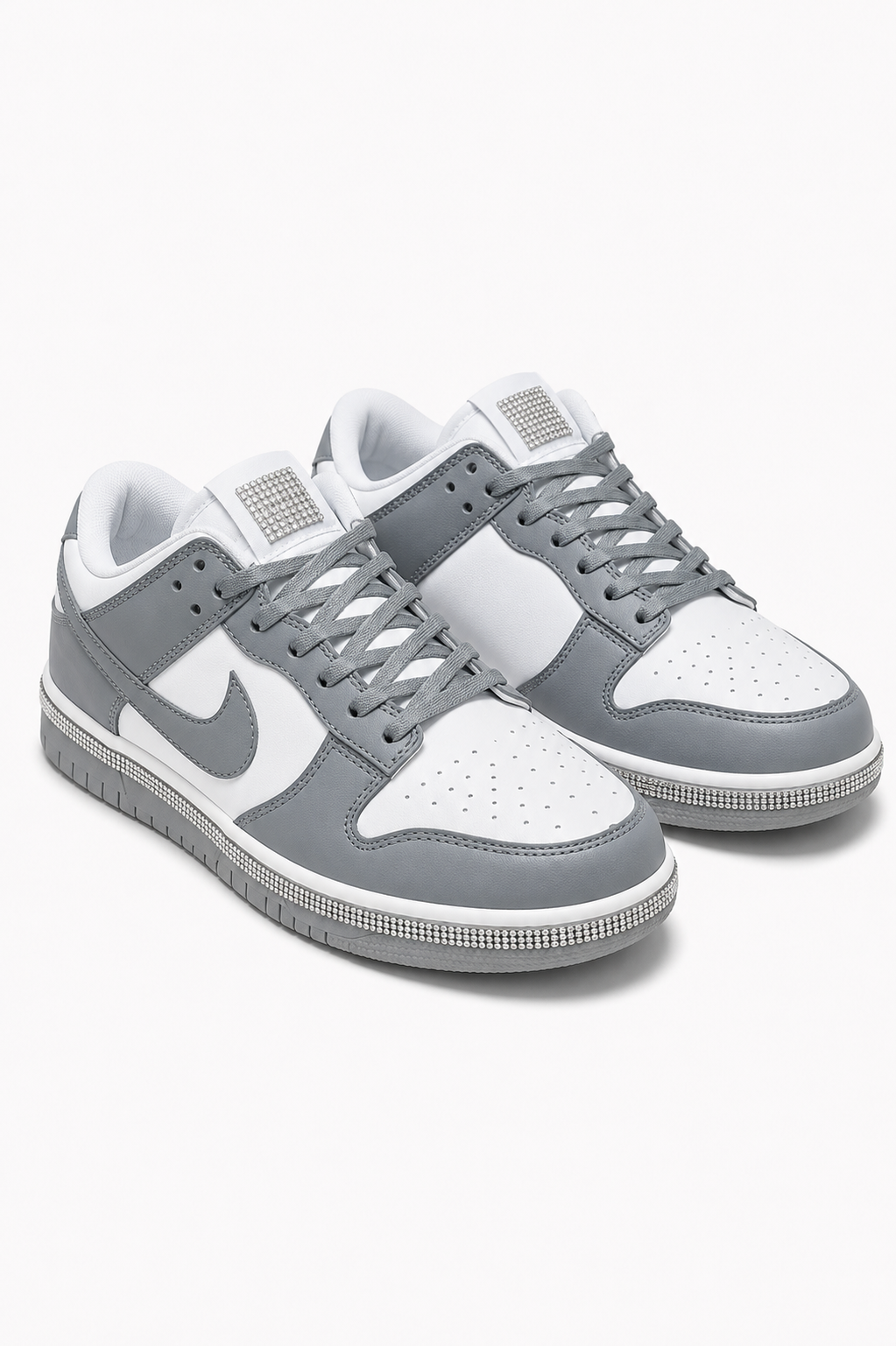 Crystal Trim Sporty Trainers Slimline Edition Grey
