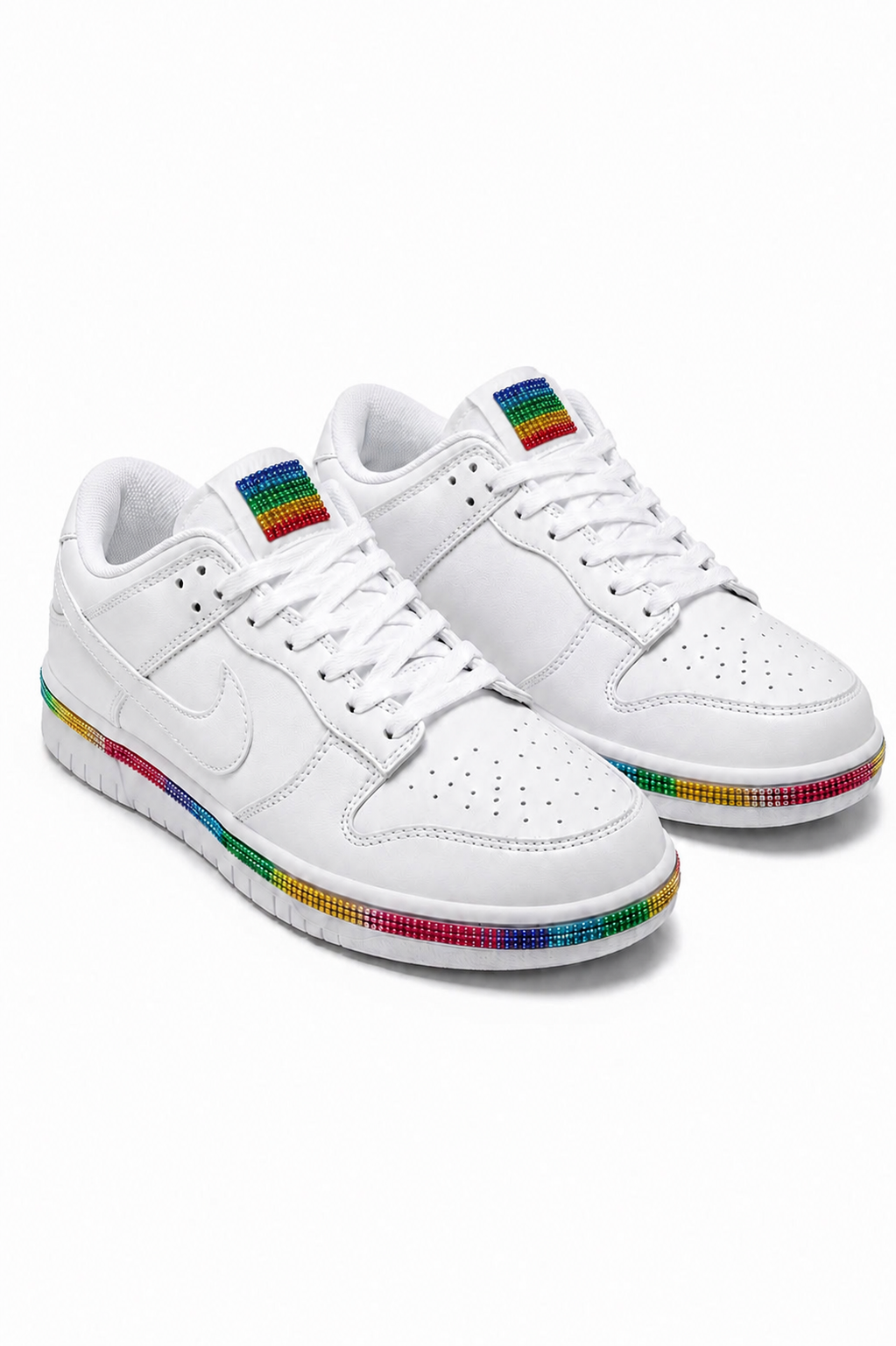 Crystal Trim Sporty Trainers Slimline Edition Rainbow