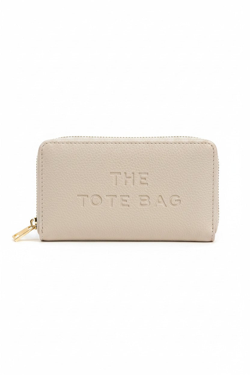Faux Leather Everyday Wallet Tote Purse Nude