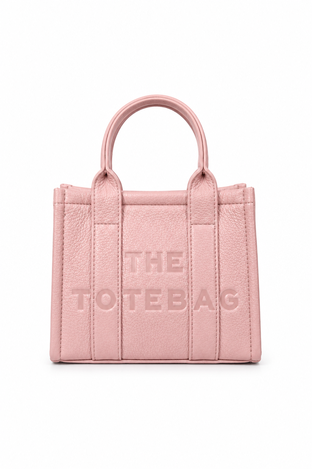 Faux Leather Mini Tote Bag Pink