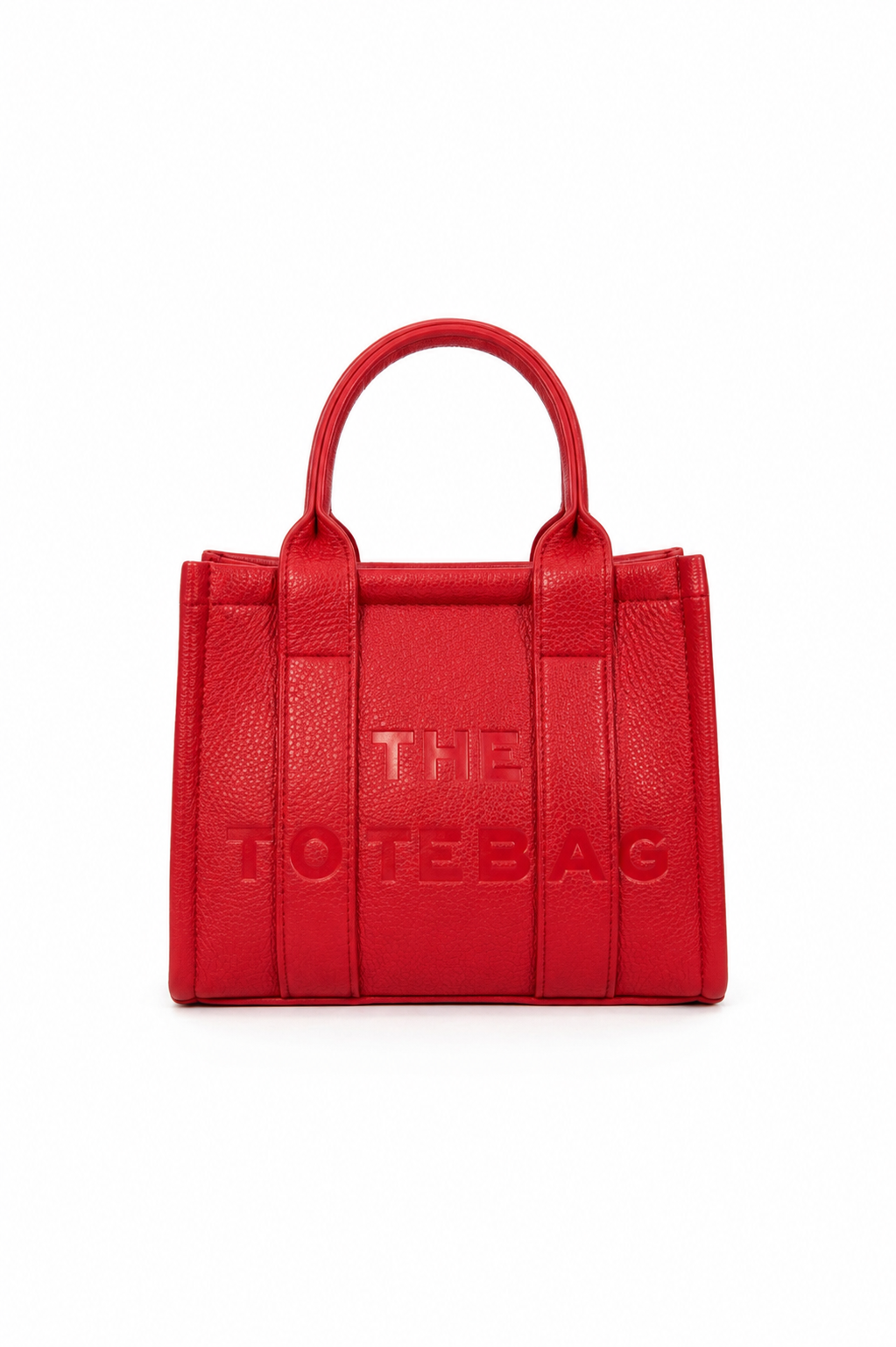 Faux Leather Mini Tote Bag Red