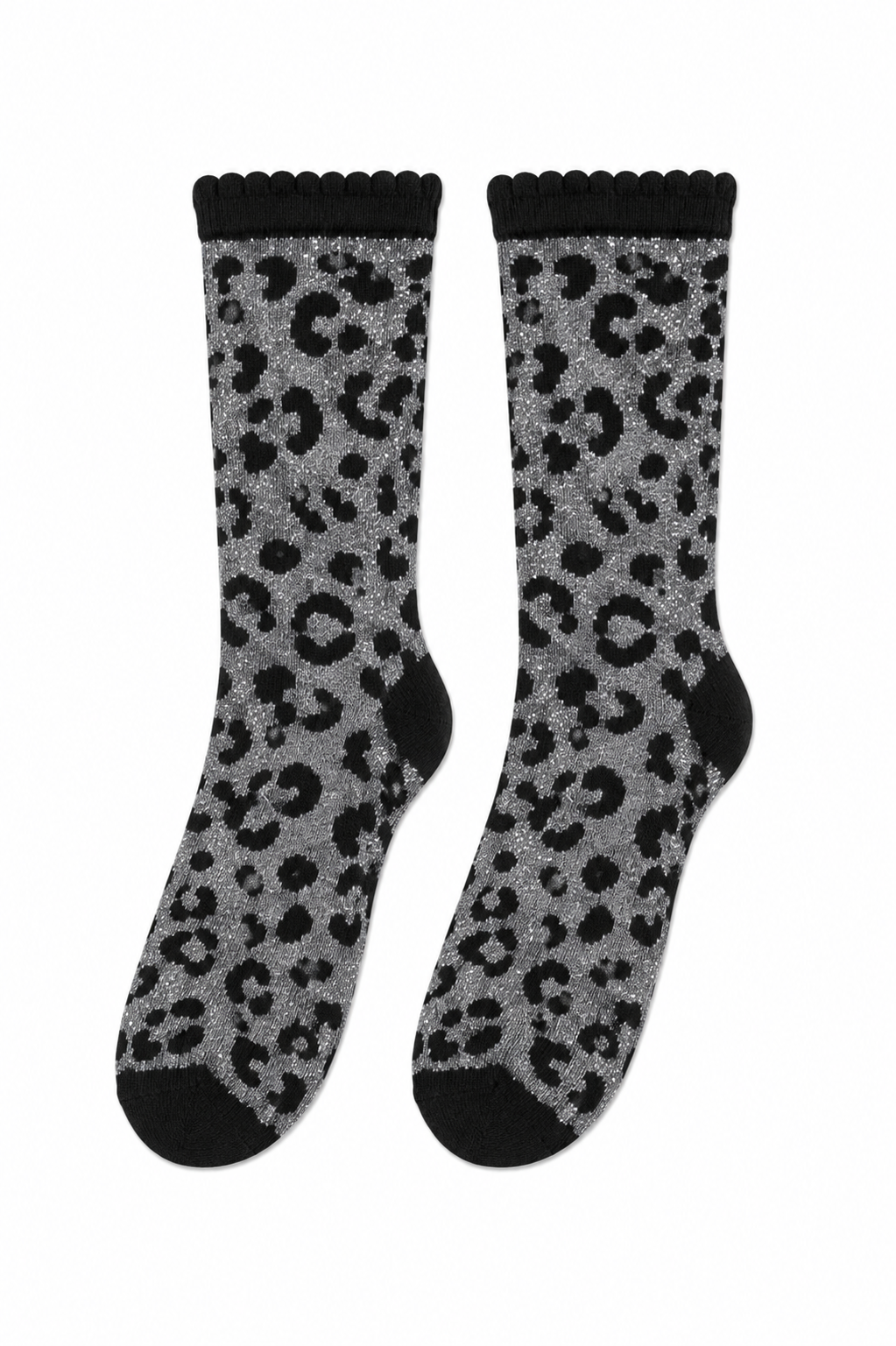 Sparkly Glitter Cotton Soft Socks Limited Edition Snow Leopard
