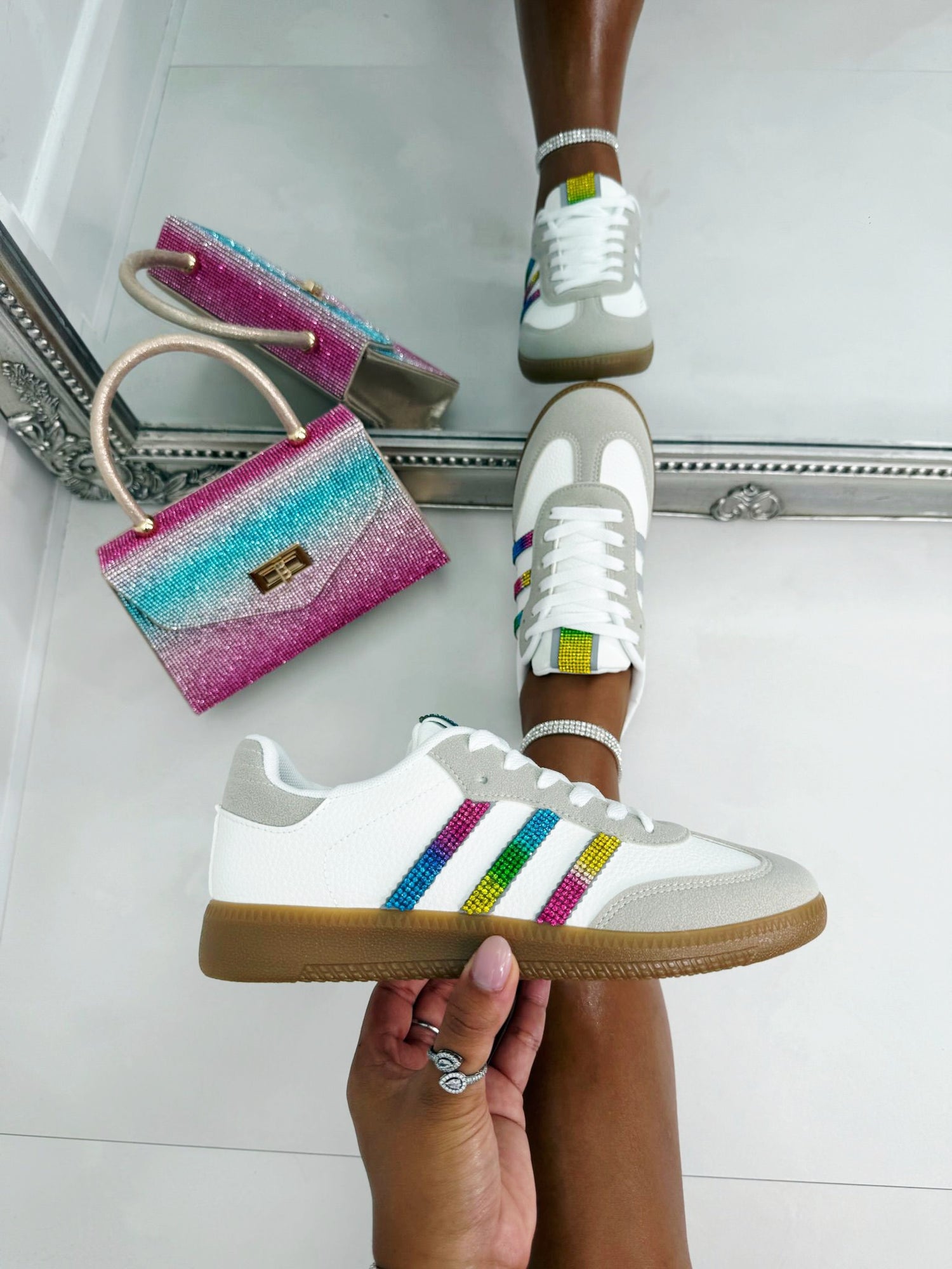 Lemonade Crystal Stripe Simba Trainers Limited Edition Multi