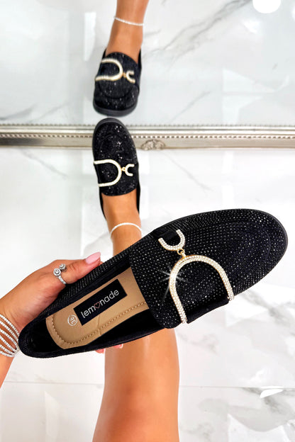 Crystal Imperial Glow Loafers Black, bringing attention to lightweight rubber sole